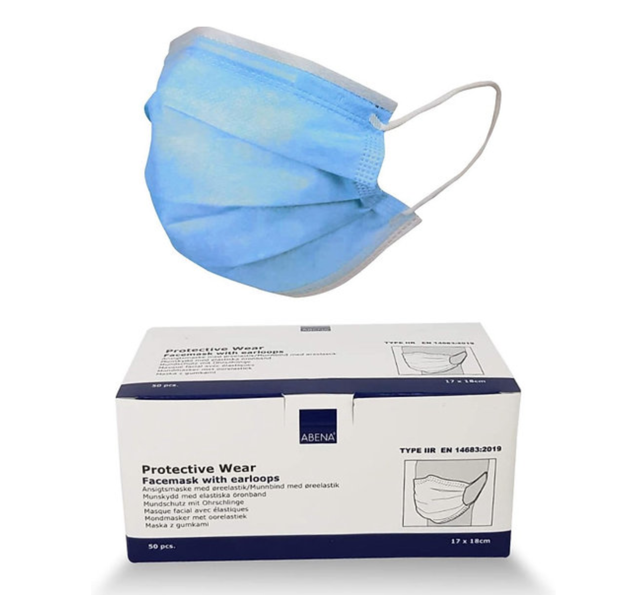 Masque facial avec élastiques